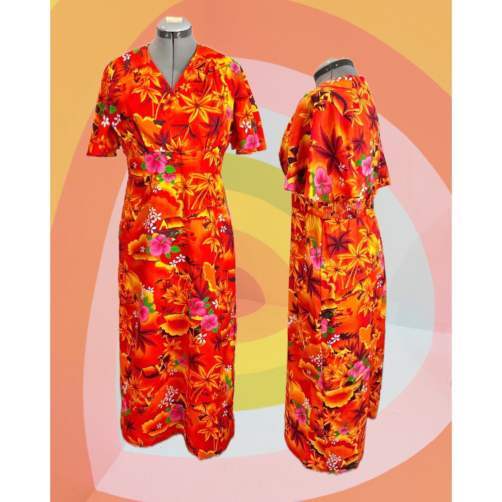 Vintage Floral Midi Dress
